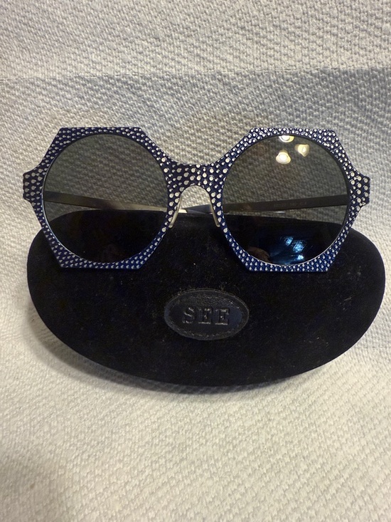 See By Chloe Accessories - See By Chloe Black and White Polka Dot Octagonal Sunglasses
